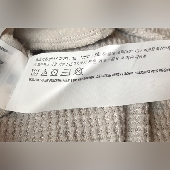 NWOT Gilly Hicks Cashmere-like Heather Grey Waffle Knit Jogger Pants - M - Picture 8 of 9